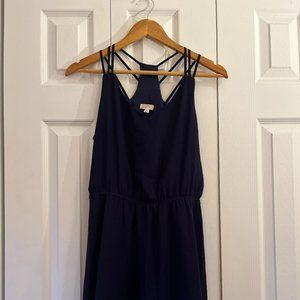 Mine Navy 3-Strap Mini Dress